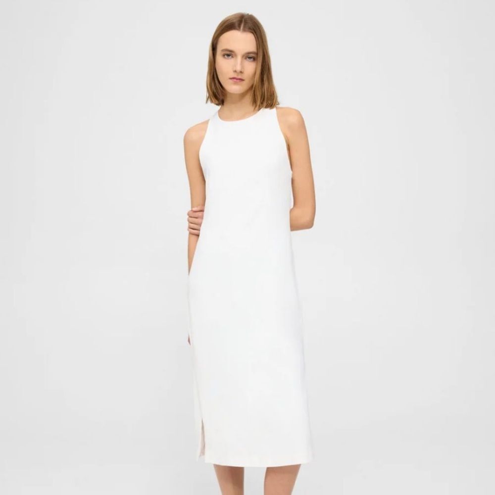 Theory White Midi Dress